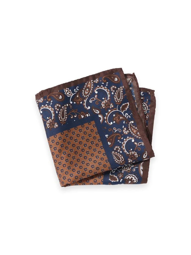 Paul Fredrick Paisley Silk Pocket Square