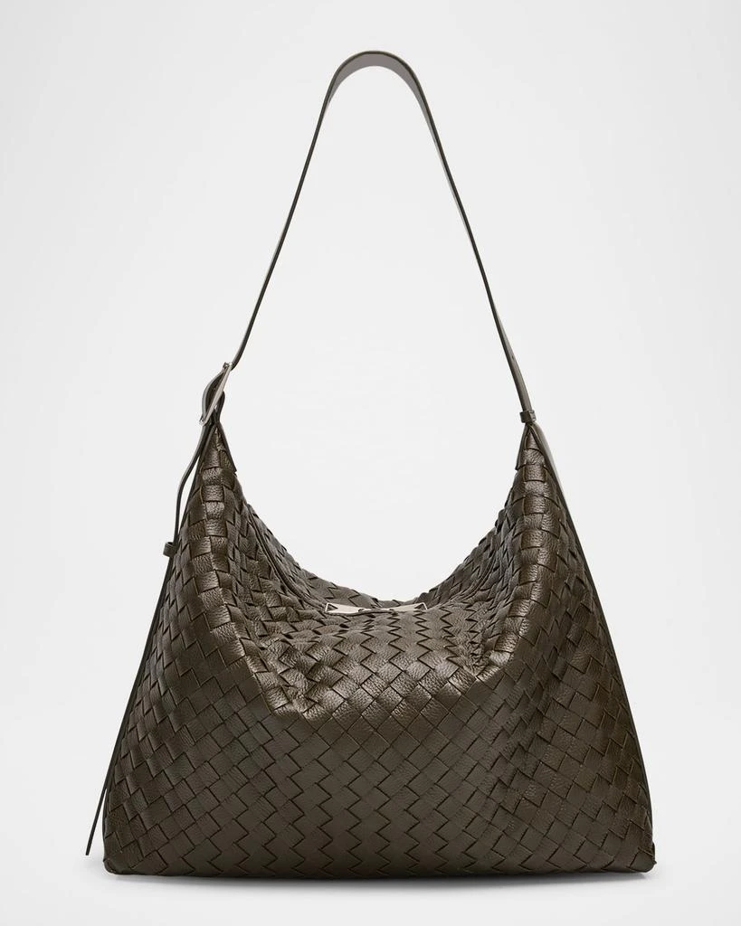 Bottega Veneta Men's Traveller Medium Intrecciato Leather Hobo Bag 1