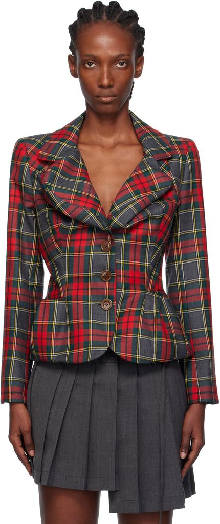 Vivienne Westwood Tartan Cropped Jacket - Suits - Free