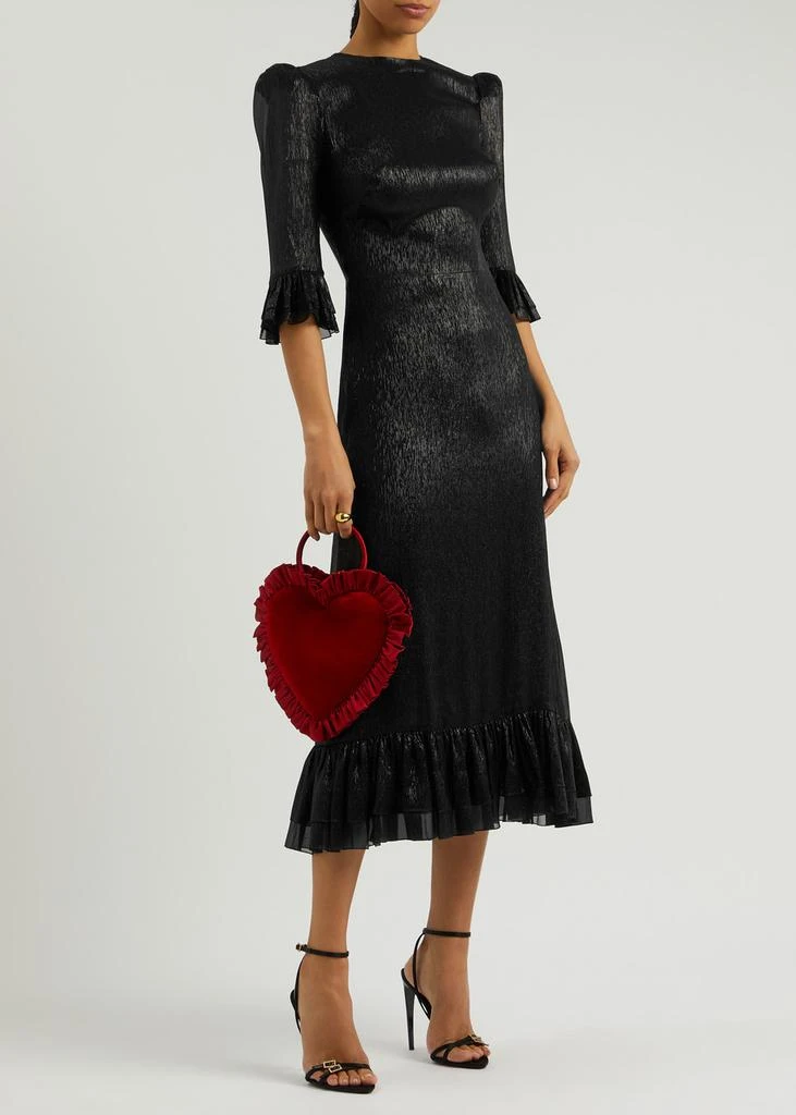The Vampire's Wife The Falconetti silk-blend lamé midi dress  4