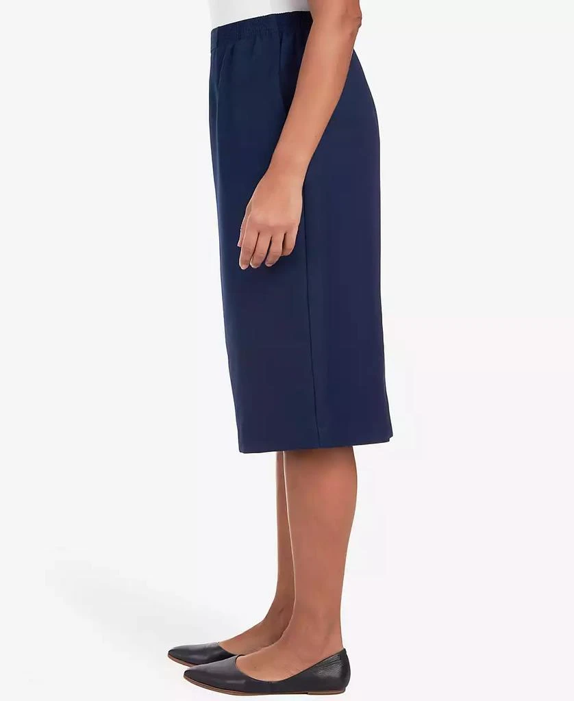 Alfred Dunner Women's Cinch Waist Midi Skirt with Slant Pockets 7