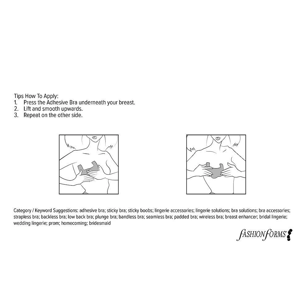 Fashion Focus Adhesive Body Bras, Set of 3 7