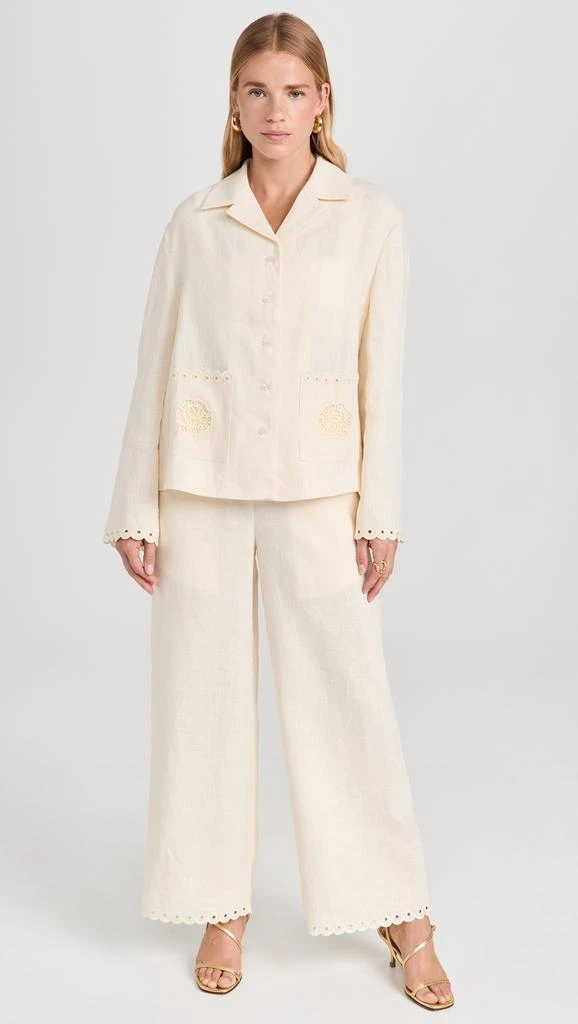 Sleeper Sofia Linen Embroidered Shirt 4