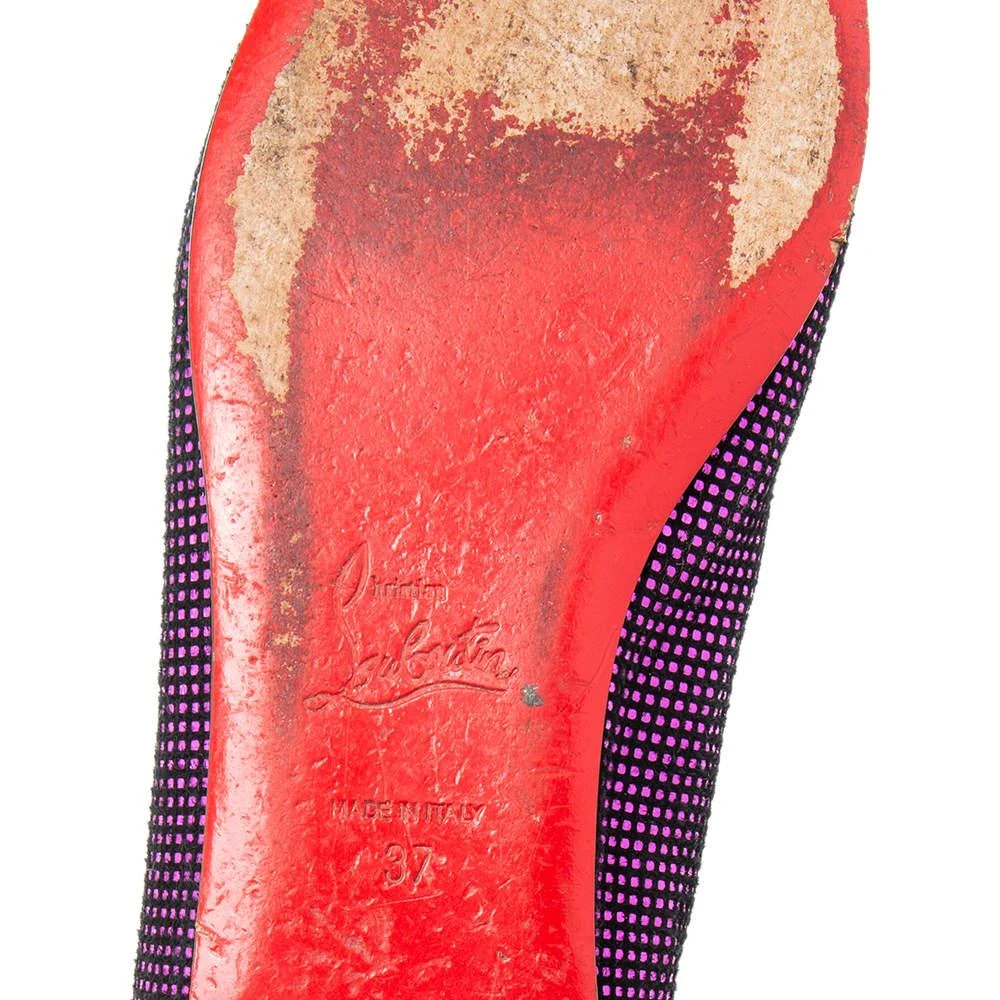 Christian Louboutin Christian Louboutin Purple/Black Suede Rosella Ballet Flats Size 37 8