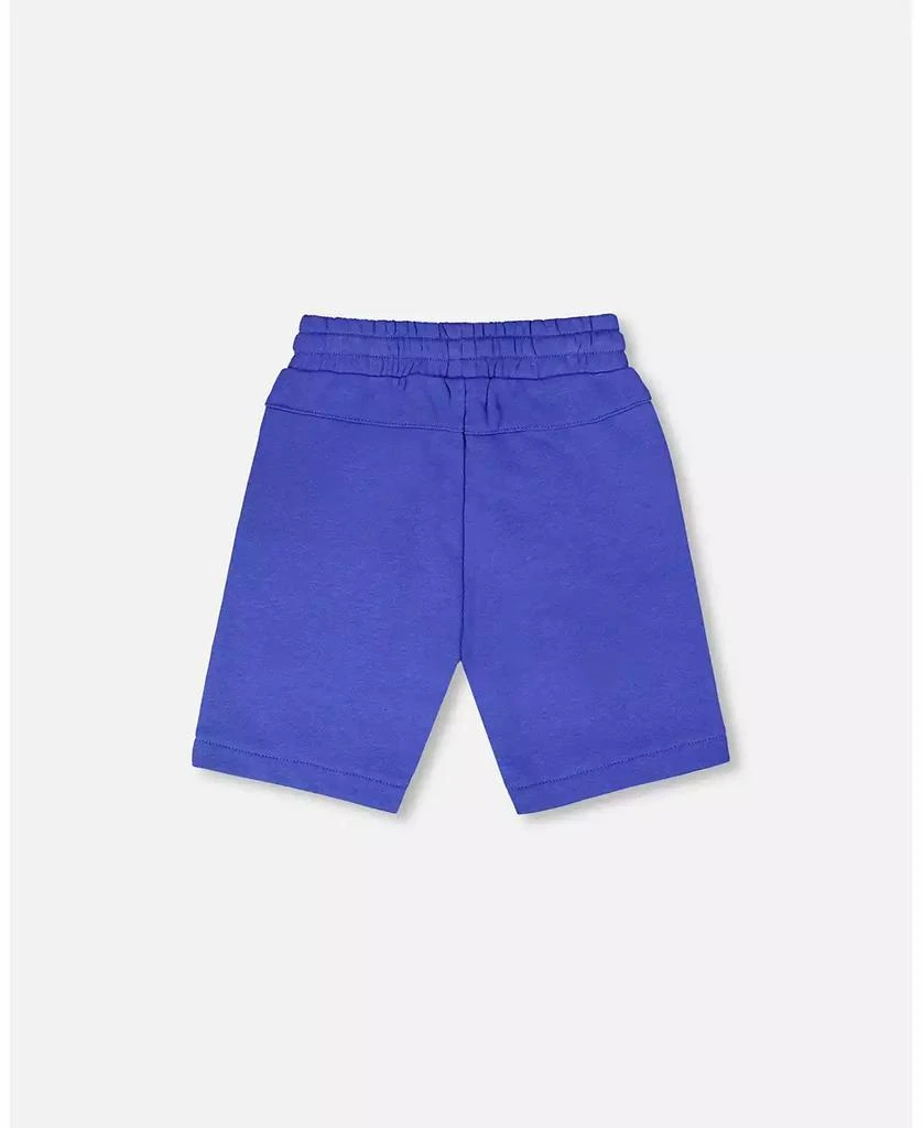 Deux par Deux Big Boys French Terry Shorts with Cross Seams Royal Blue 4
