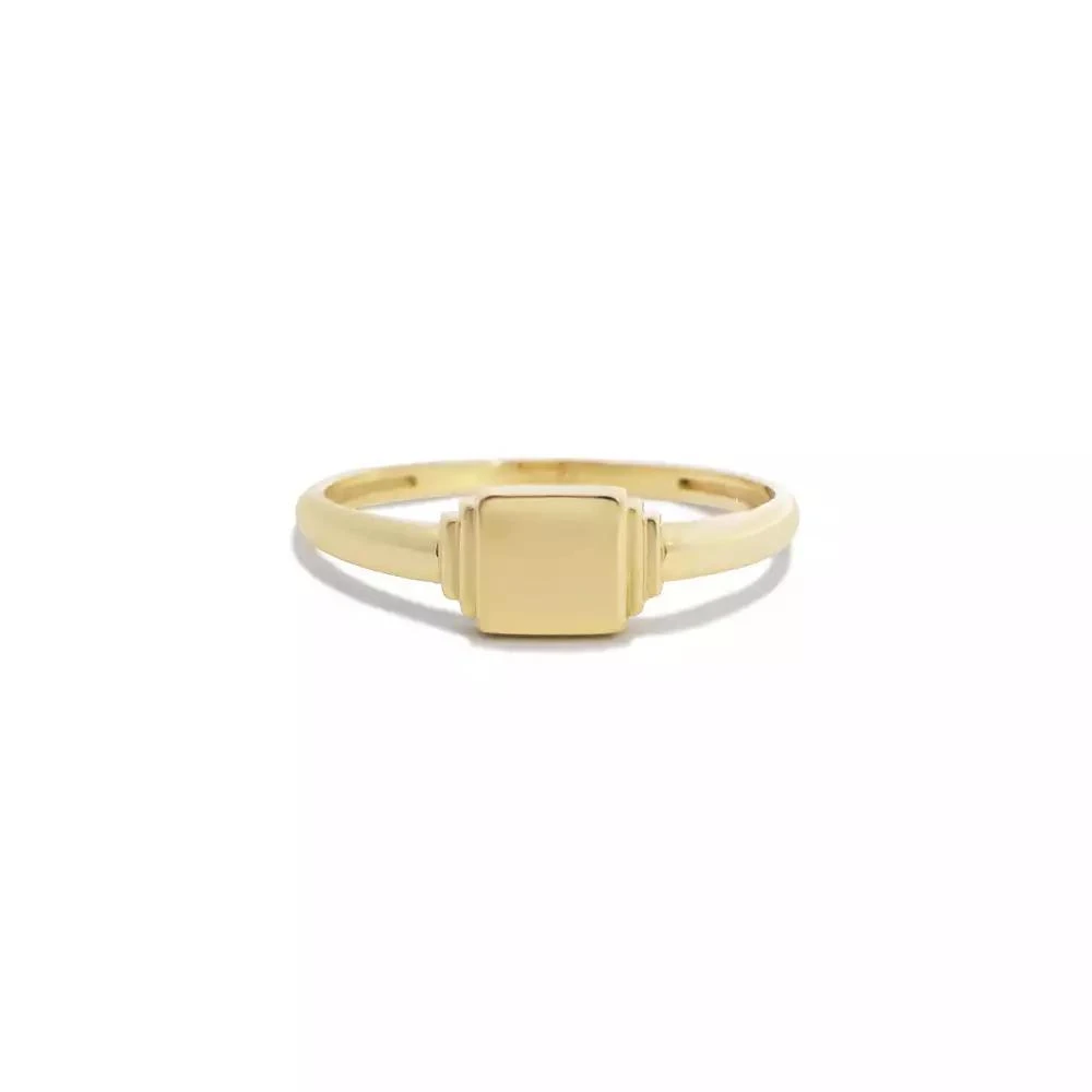 Shop Square Signet Ring 14K Gold on Sale at BeyondStyle – Get 31% Off ...