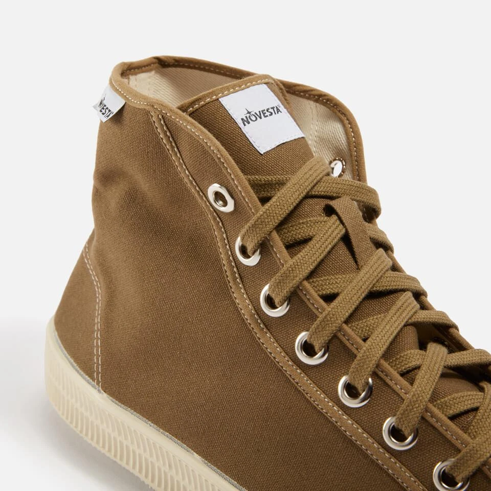 Novesta NOVESTA STAR DRIBBLE CANVAS HI-TOP TRAINERS 4