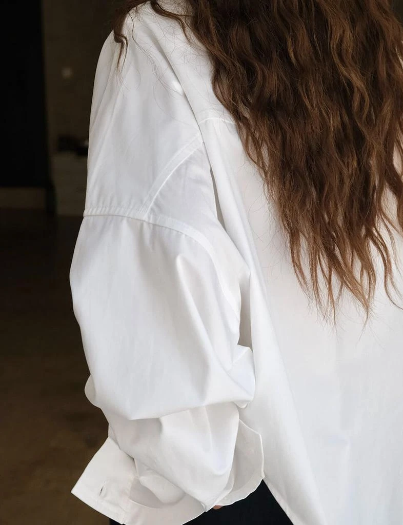 Pixie Market White Oversized Asymmetric Shirt -PREORDER 8