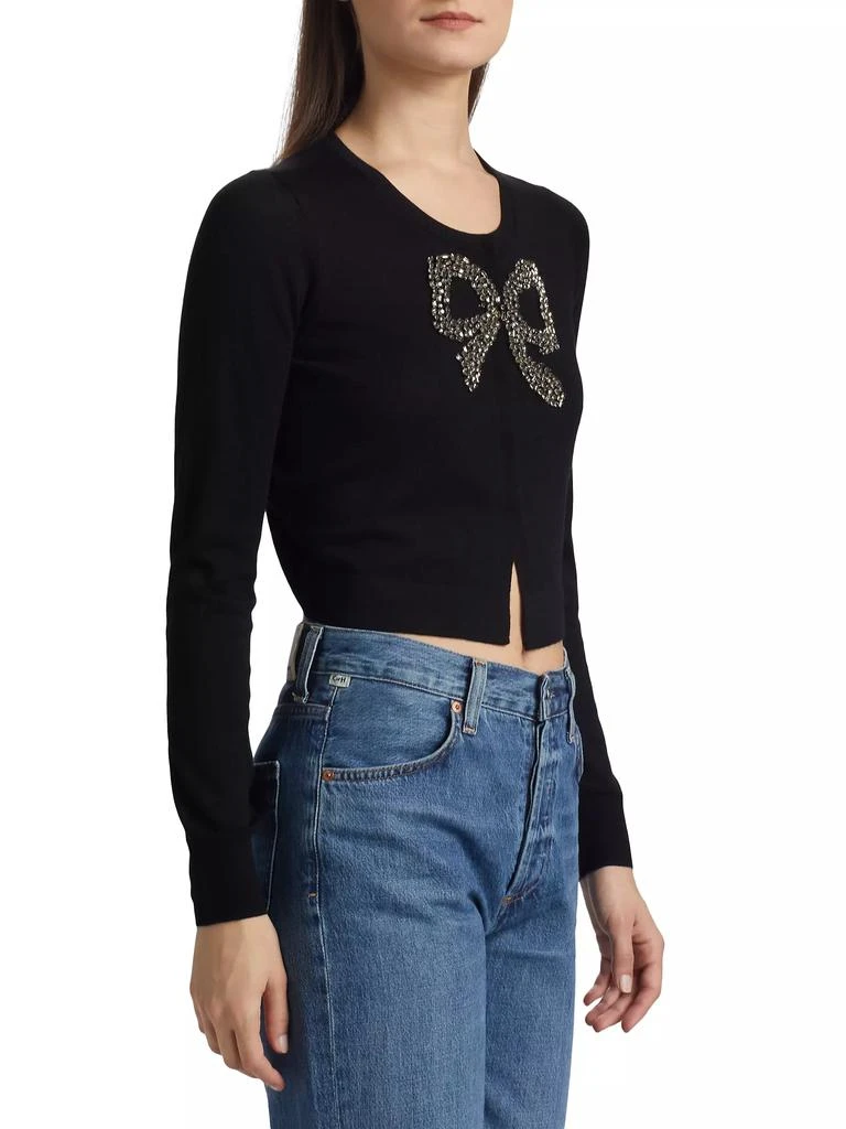 LOVESHACKFANCY Modine Embellished Bow Cardigan 4