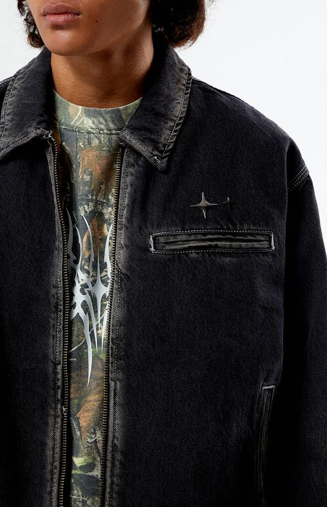 PacSun Black Washed Denim Gas Jacket 2
