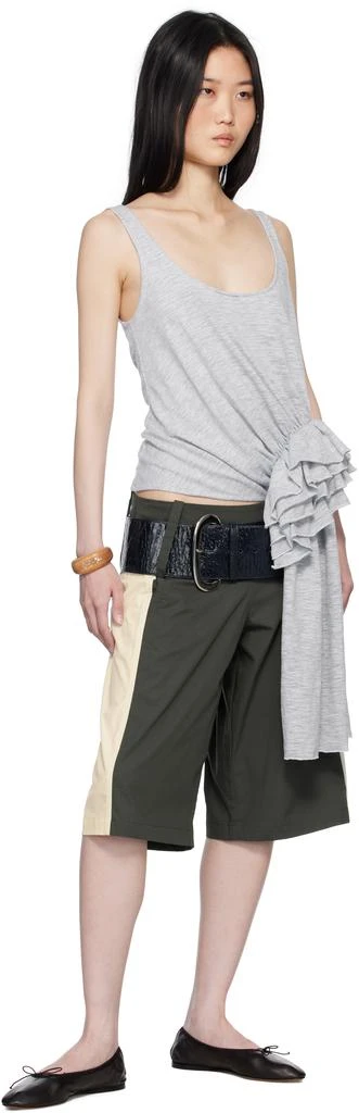 BELLE Gray Paneles Shorts 5