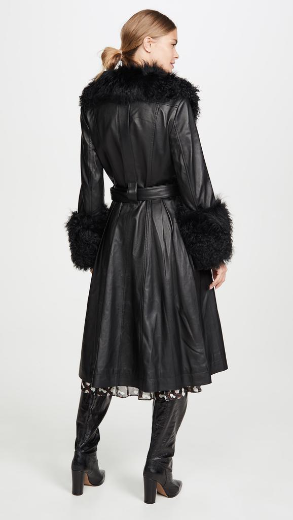 Saks Potts Foxy Shearling Trench Coat