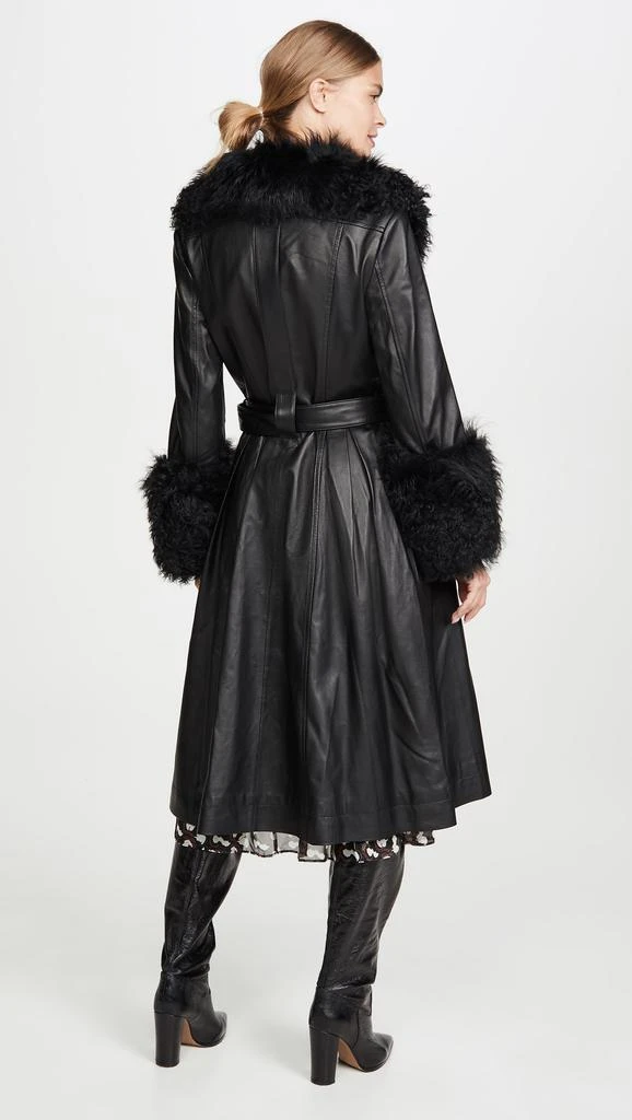 Saks Potts Foxy Shearling Trench Coat 2