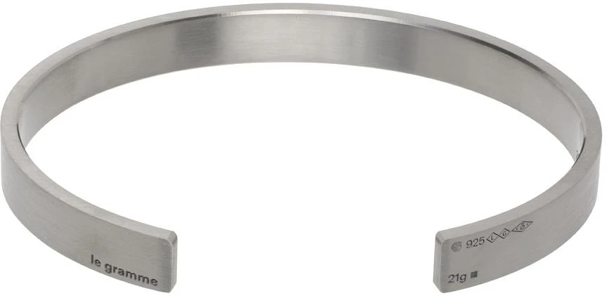 Le Gramme Gunmetal 'Le 21g' Ribbon Bracelet 2
