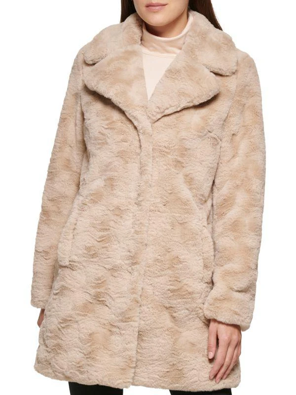 Kenneth Cole Textured Faux Fur Coat 6