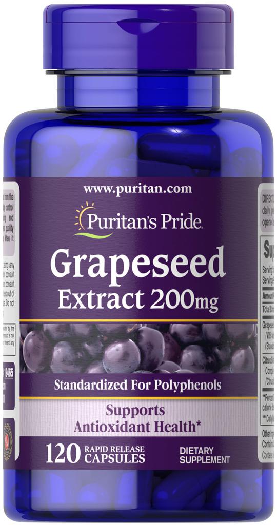 Puritan's Pride Grapeseed Extract 200 mg 120 Capsules