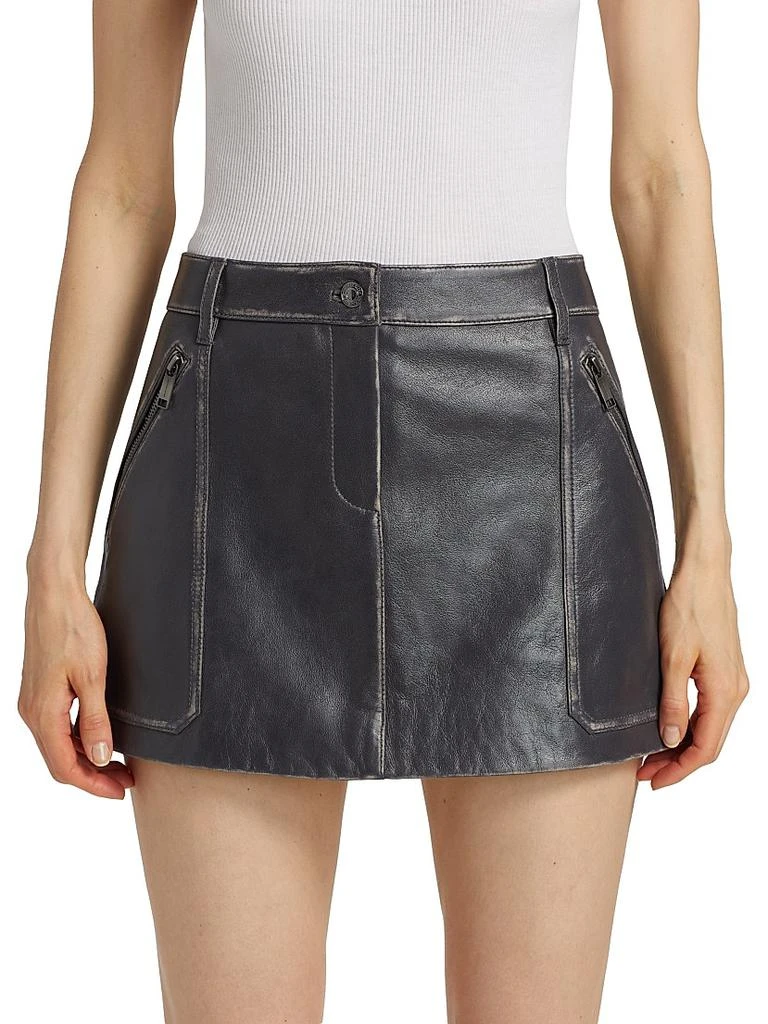 Michael Kors Micro Leather Mini Skirt 3