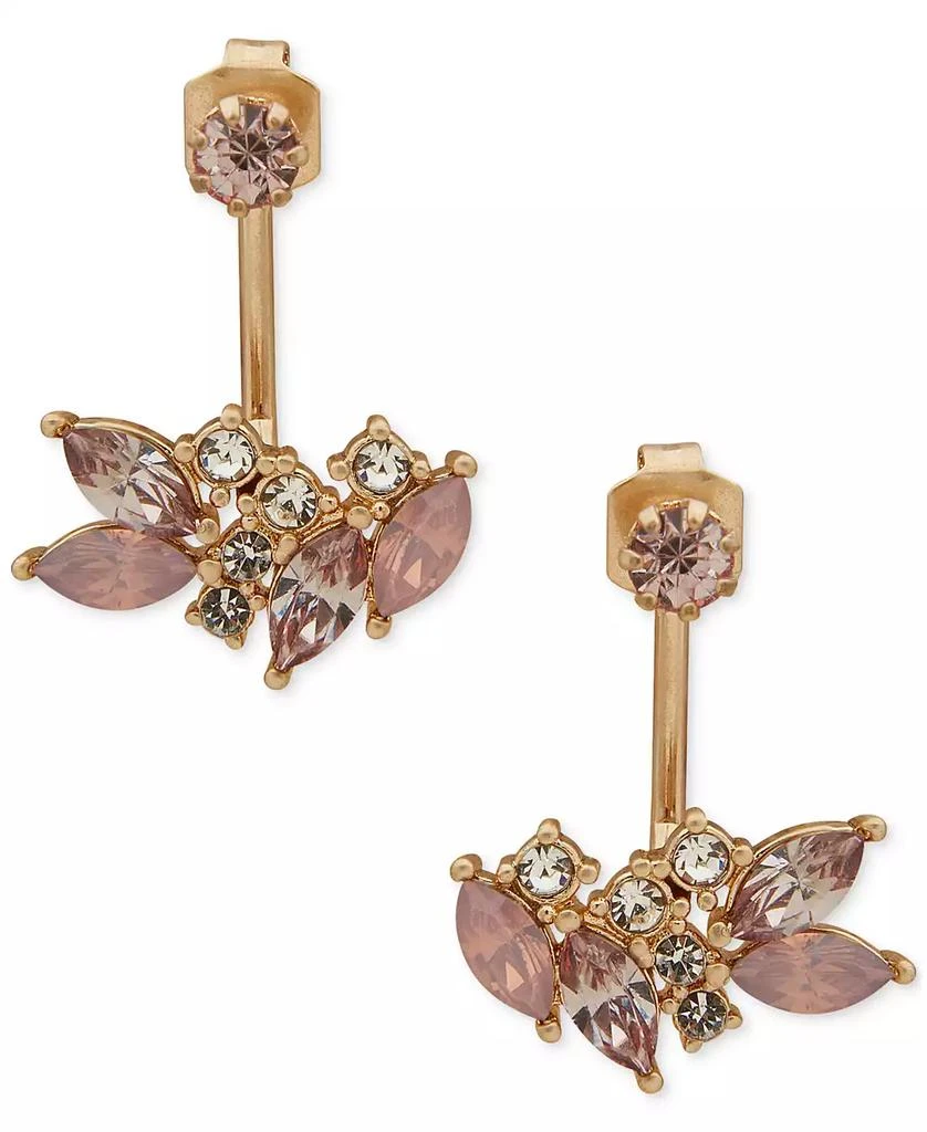 Lonna & Lilly Gold-Tone Crystal & Crackled Stone Floater Earrings 1