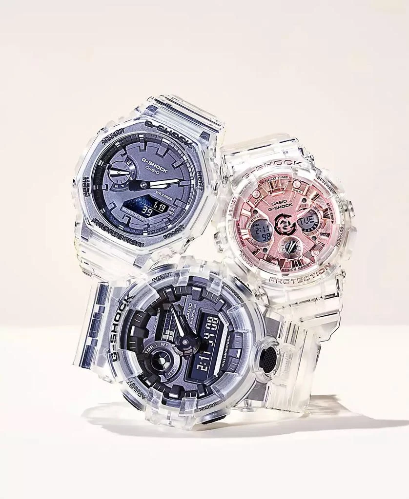G-Shock Women's Analog-Digital Clear Resin Strap Watch 45.9mm GMAS120SR-7A 5