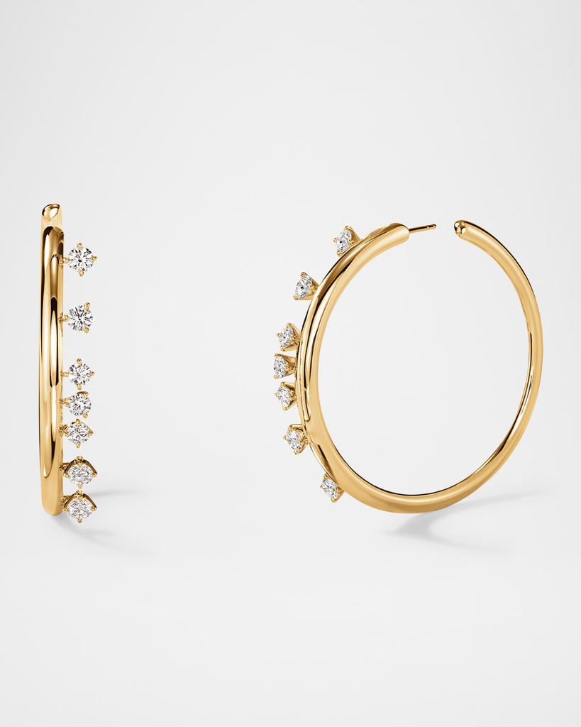 Hearts On Fire Barre Medium Floating Diamond Hoops
