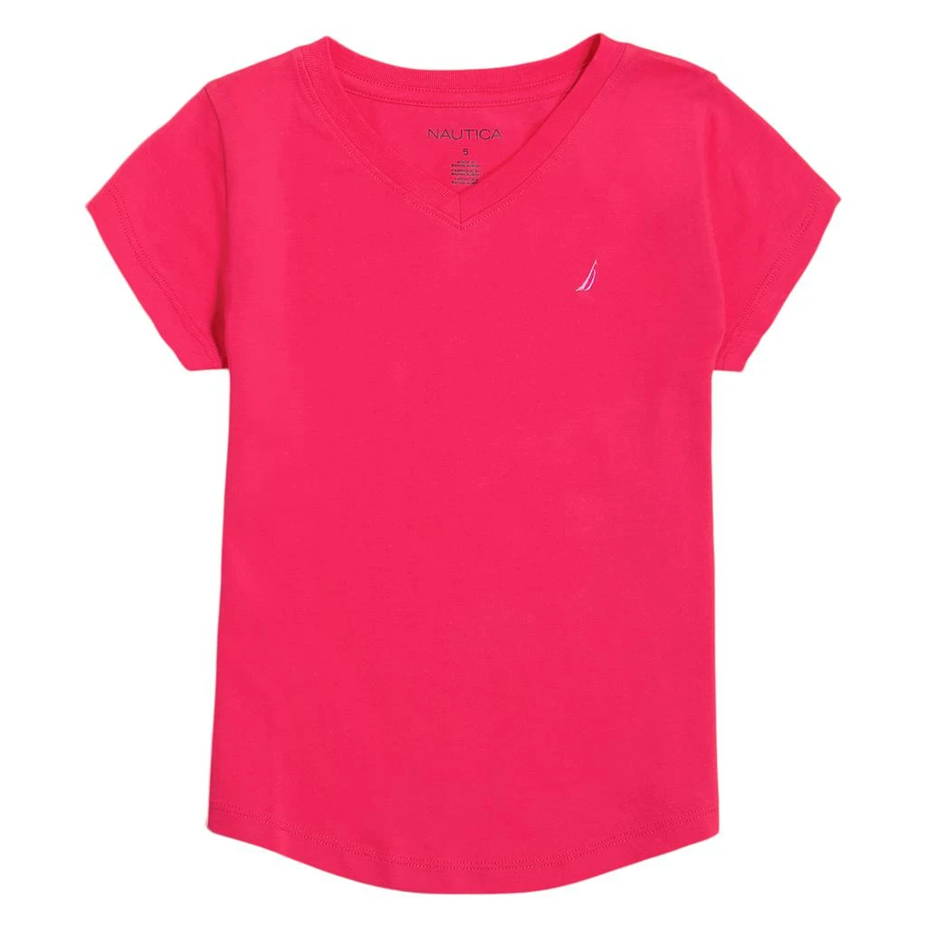 Nautica Girls' V-Neck T-Shirt (7-16) 8