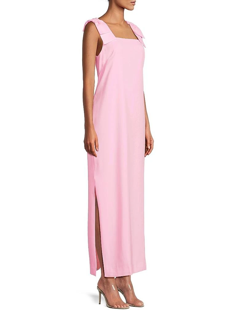 chinese dress ladies Carlynn Satin Maxi Bow Dress - Noir – The Islands main image 1