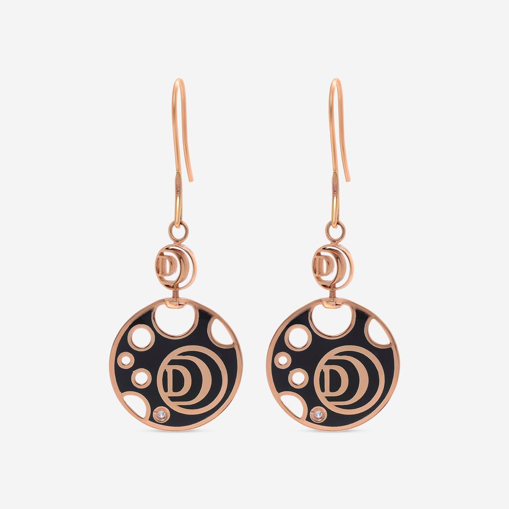 Damiani Damiani Damianissima 18K Rose Gold Rose Earrings 340168