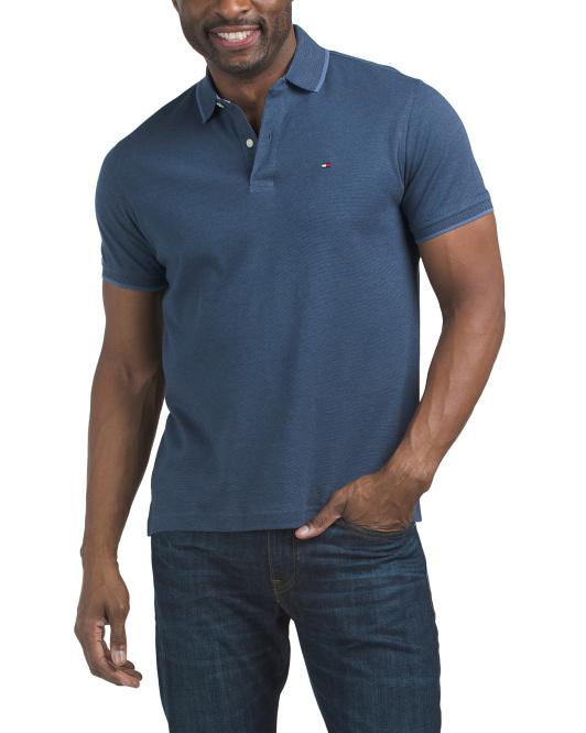 Tommy Hilfiger Richard Two Tone Stripe Short Sleeve Polo