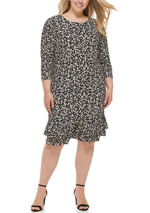 Tommy Hilfiger Hilfiger Plus Size Abstract A Line Dress 1