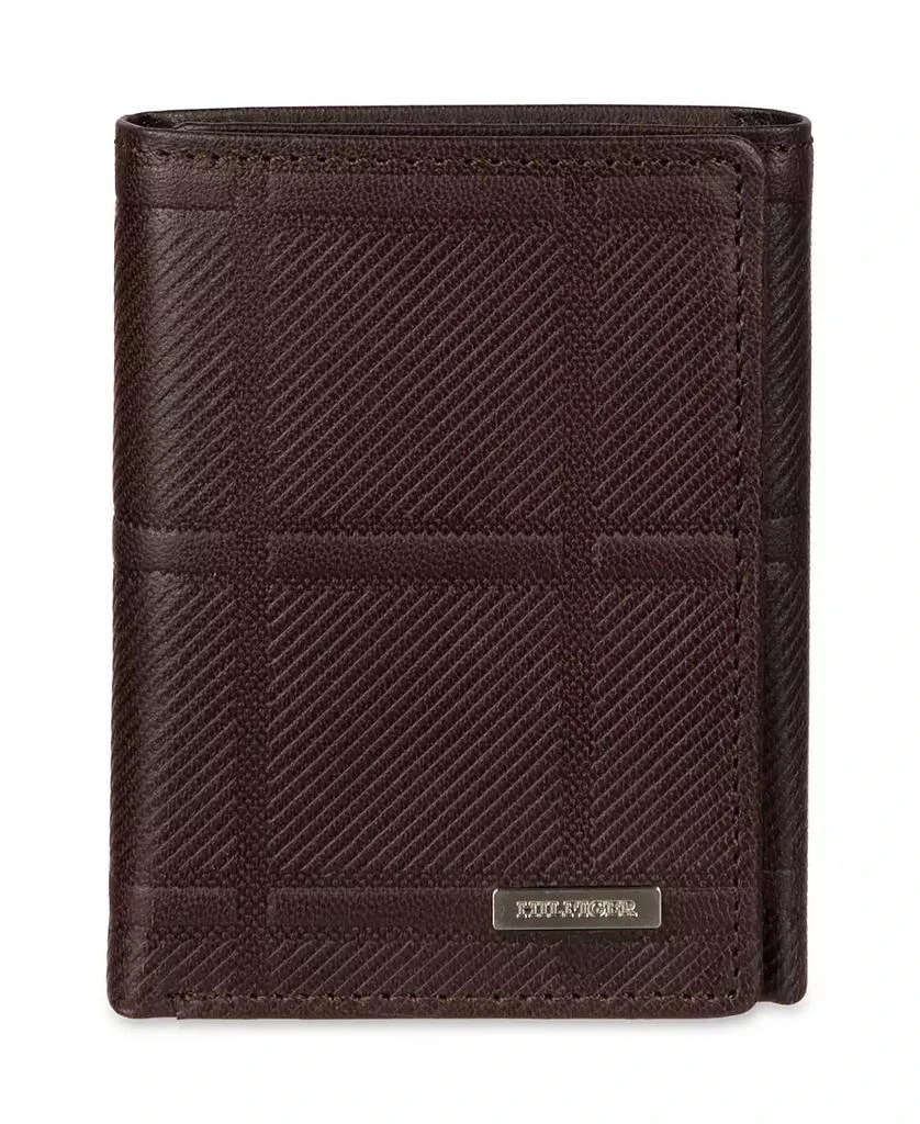 Tommy Hilfiger Men's Trifold Plaid Wallet 1