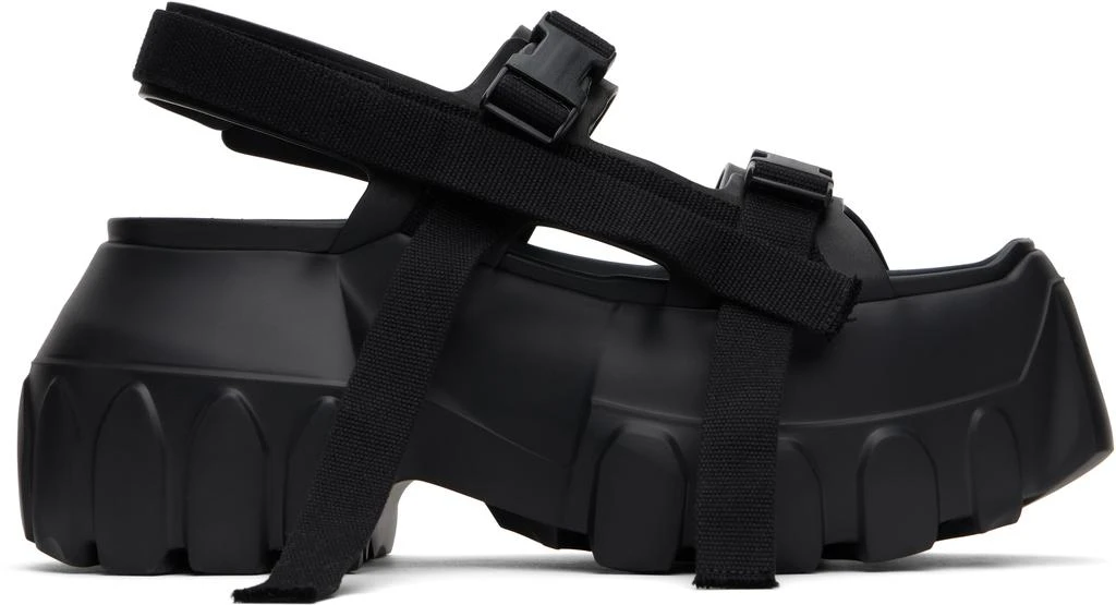 Rick Owens Black Hollywood Mega Tractor Sandals 1