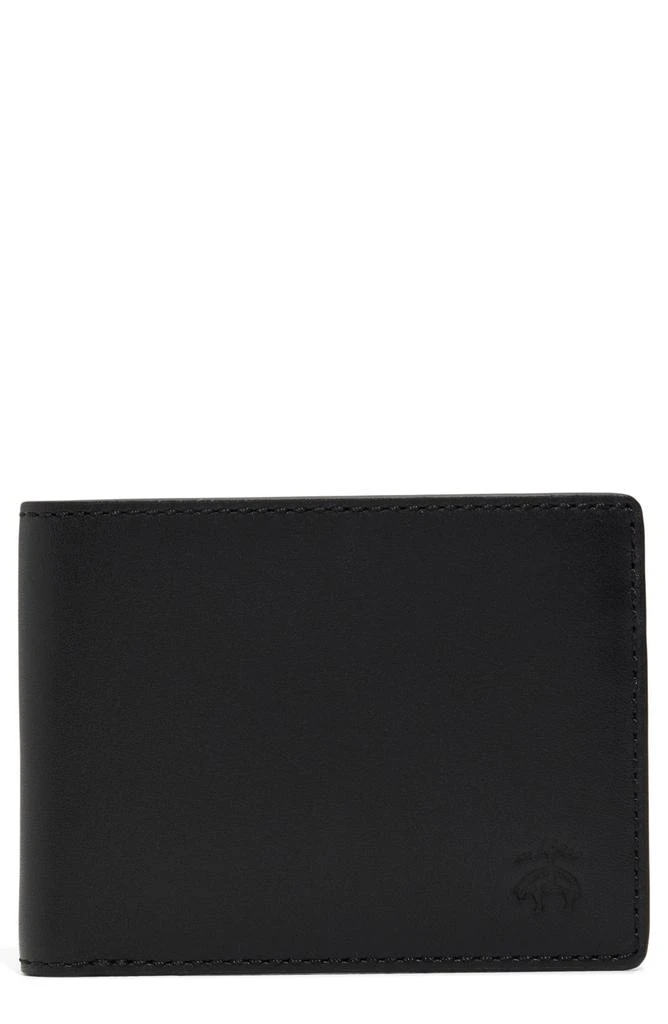 Brooks Brothers Slim Bifold Leather Wallet