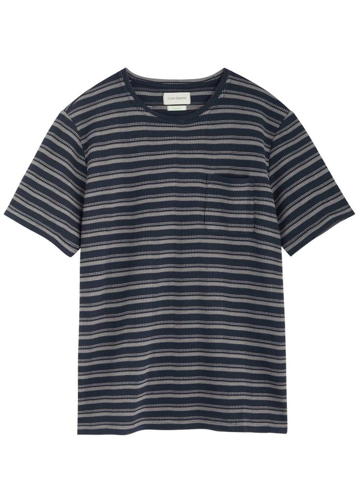 Oliver Spencer Oli's striped waffle-knit T-shirt 1