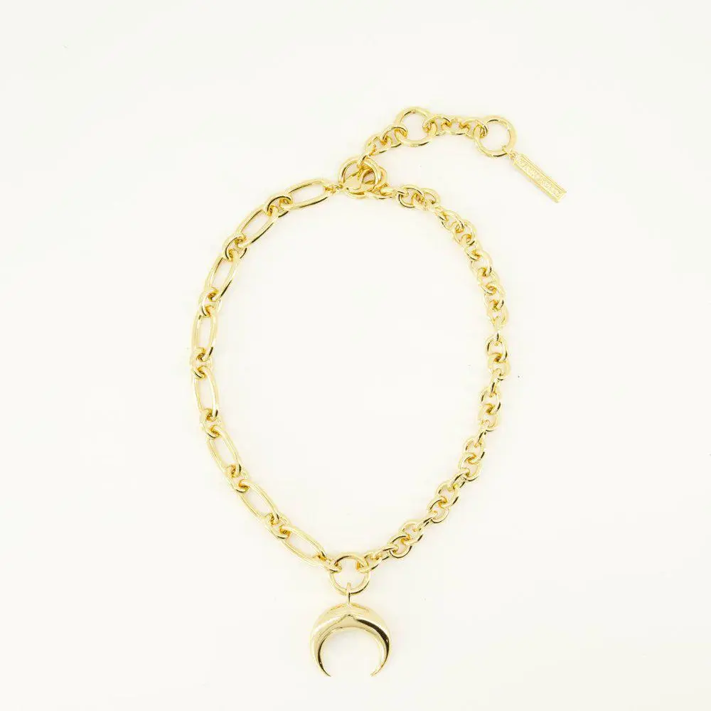 MARINE SERRE Marine Serre Moon Pendant Chain Necklace