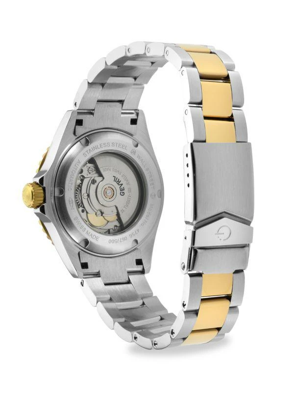 Gevril Wall Street 39MM Two Tone Stainless Steel Bracelet Analog Watch 3