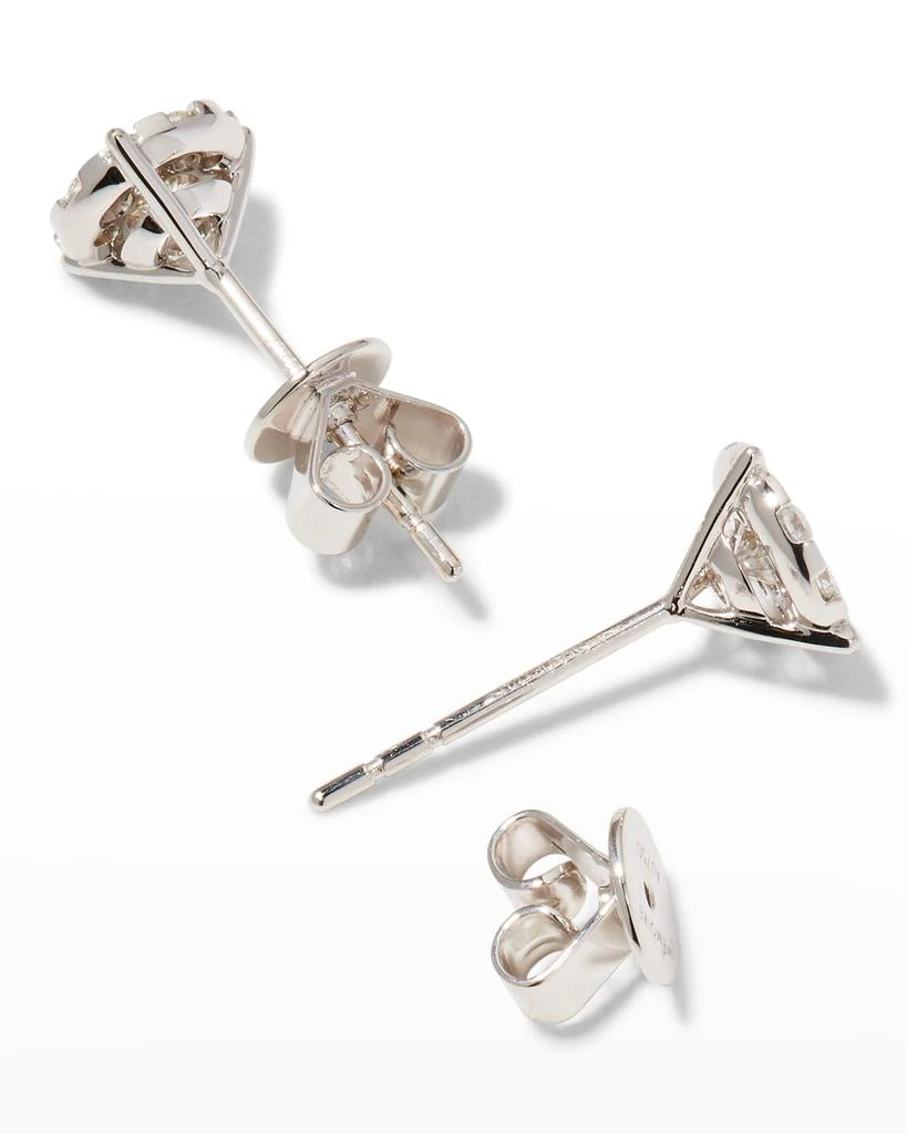 Memoire White Gold Bouquet 3-Prong Diamond Stud Earrings, 0.69-0.77tcw 5