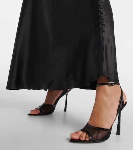 Yves Saint Laurent Missy 110 leather-trimmed mesh sandals 4