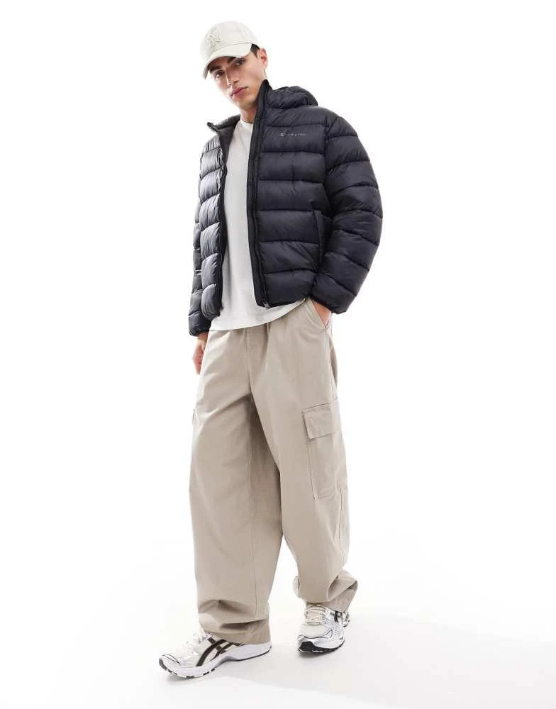 CHAMPION Champion Legacy hooded puffer jacket in black 3