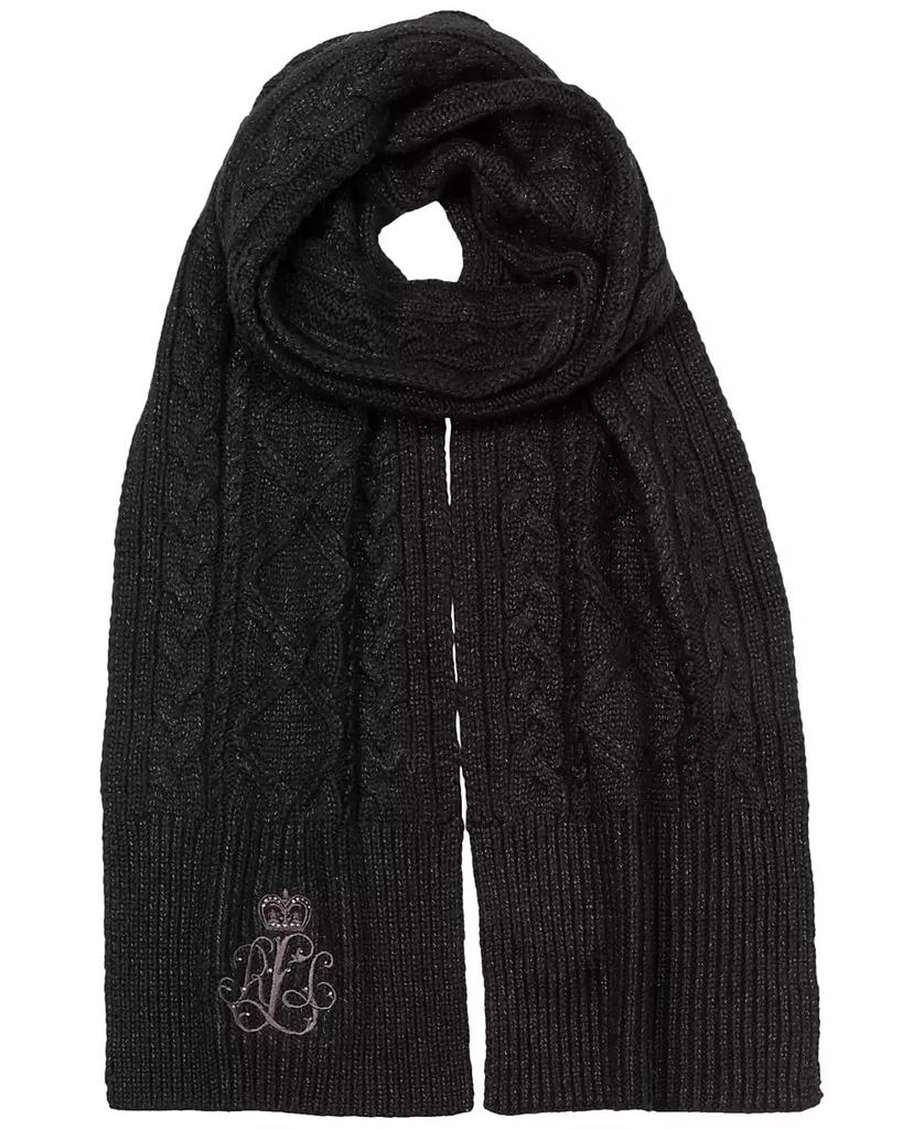 Ralph Lauren Metallic Cable Scarf