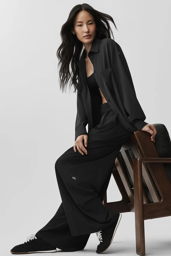 Alo High-Waist Dreamscape Trouser (Regular) - Black