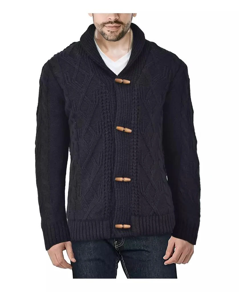 X-Ray Men's Shawl Collar Knit Cardigan 2