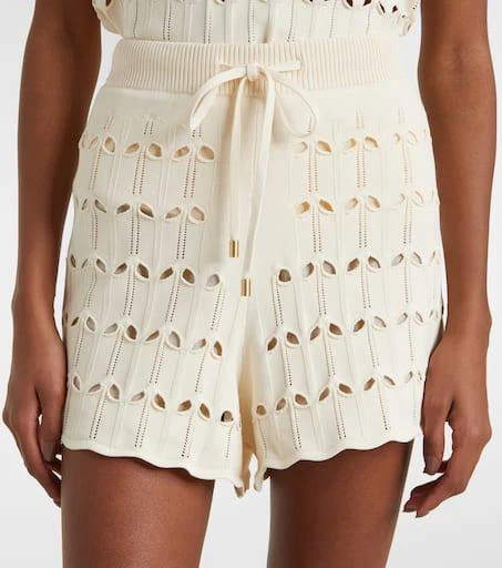 Zimmermann High-rise pointelle shorts 4