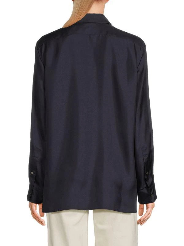 Theory Silk Button-Front Shirt 2