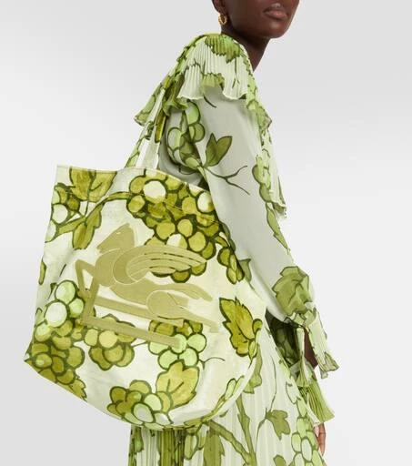 ETRO Pegaso leather-trimmed tote bag 6