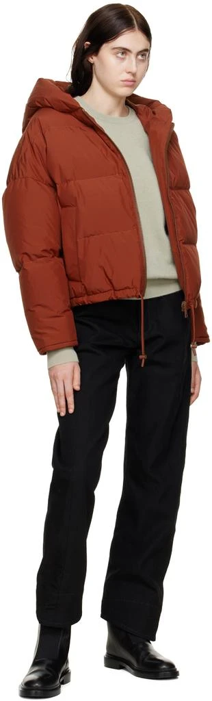 Yves Salomon Red Quilted Down Jacket 4