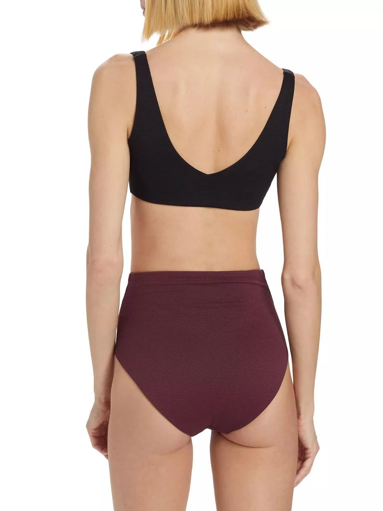 SPANX Textured Pique Plunge Bikini Top 4