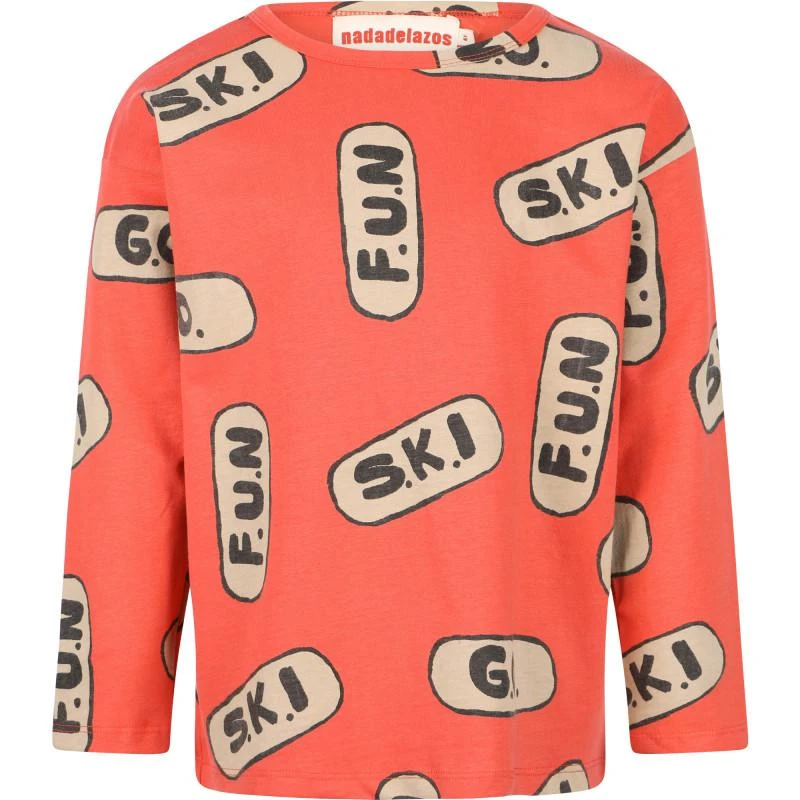 Nadadelazos Go ski fun long sleeved t shirt in orange 1