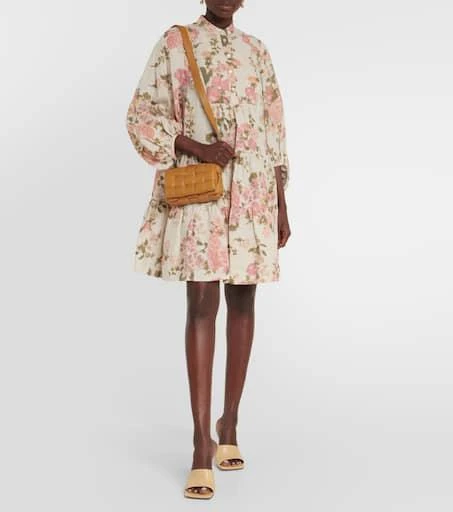 Erdem Winnona floral linen minidress 2