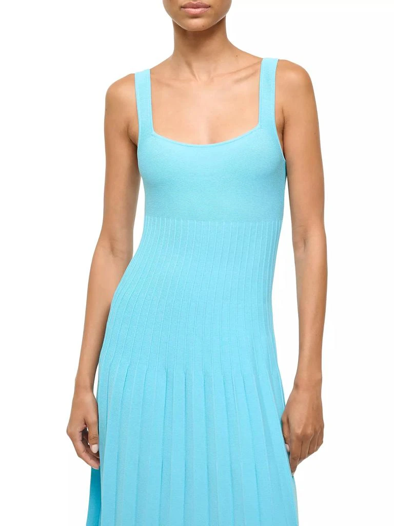 Staud Ellison Pleated Midi-Dress 4