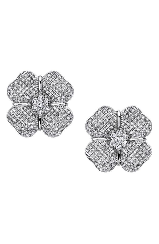 Lafonn Sterling silver Simulated Diamond Flower Studs